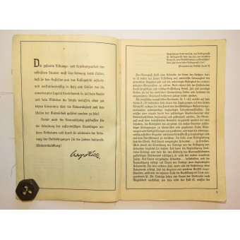 Anenpaß - 3. valtakunnan verilinjan passi, jonka on julkaissut Zentralverlag der nsdap. Espenlaub militaria